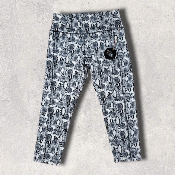 Cali Active Python Ecru Leggings Size M - Picture 1 of 6